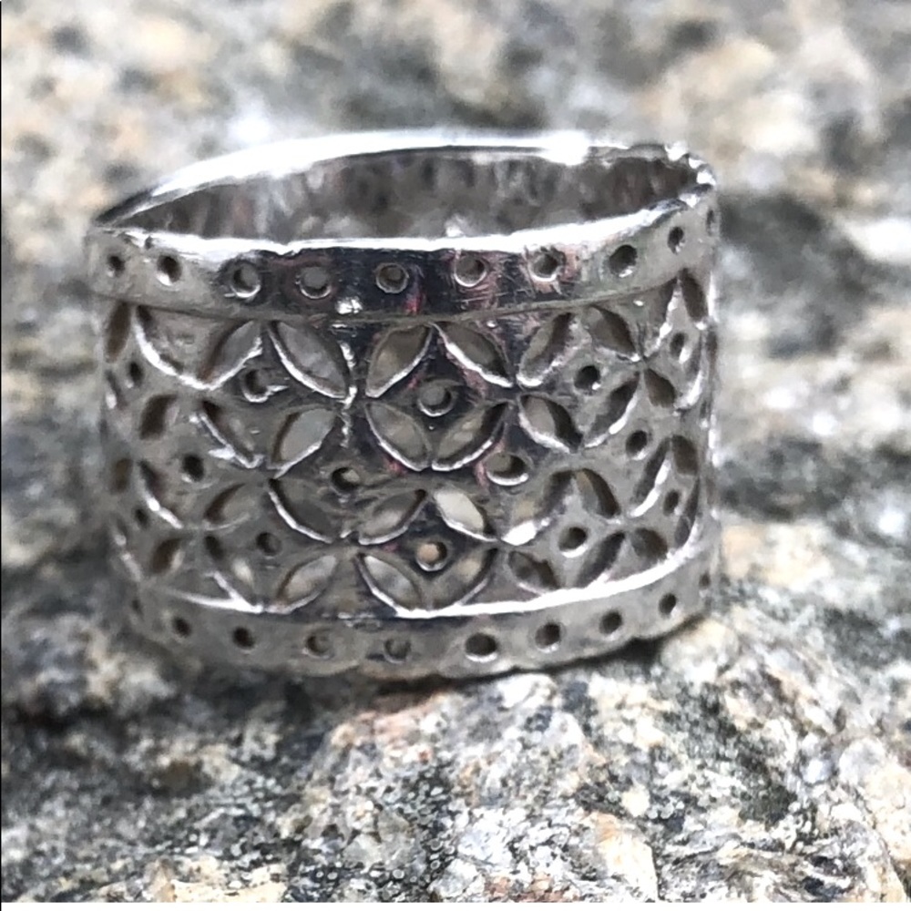 925 Ring Filigree Band Size 7 Sterling Silver